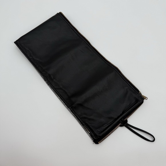 Vintage‎ Leachman Friesen Leather Zip Men's Tie Travel Case Carrier With Hanger - Picture 1 of 8